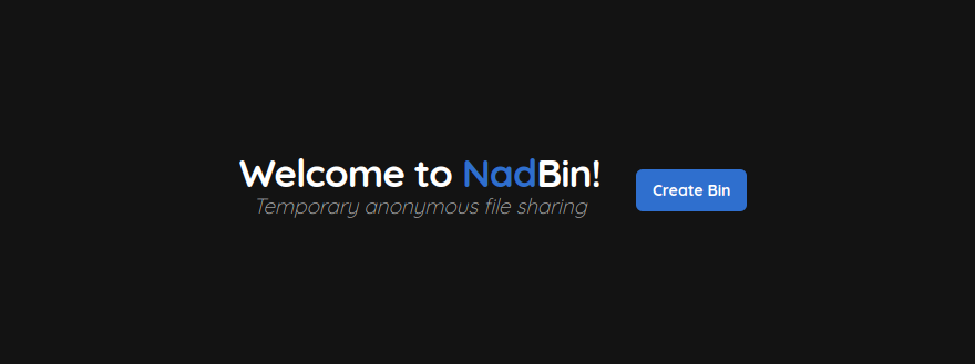 NadBin - index page