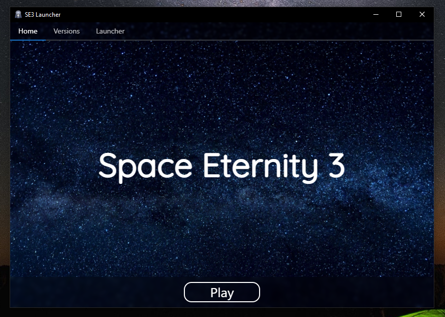 SE3 Launcher - main window